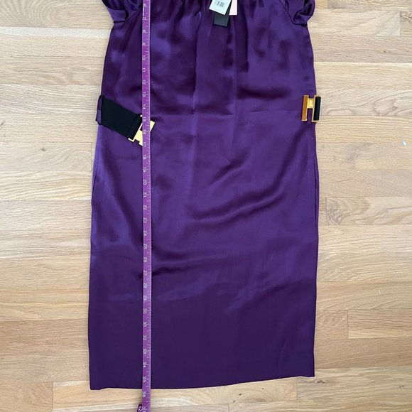 NWT Banana Republic 100% Silk Plum mini dress - Picture 8 of 8